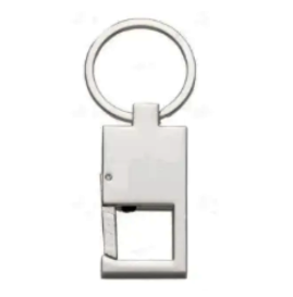 Chaveiro De Metal Retangular Mosquetão