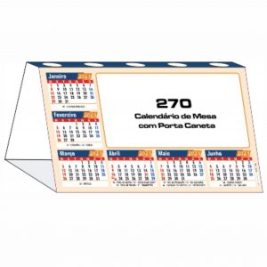 Calendário de Mesa com Porta Caneta (Ref.: 270)